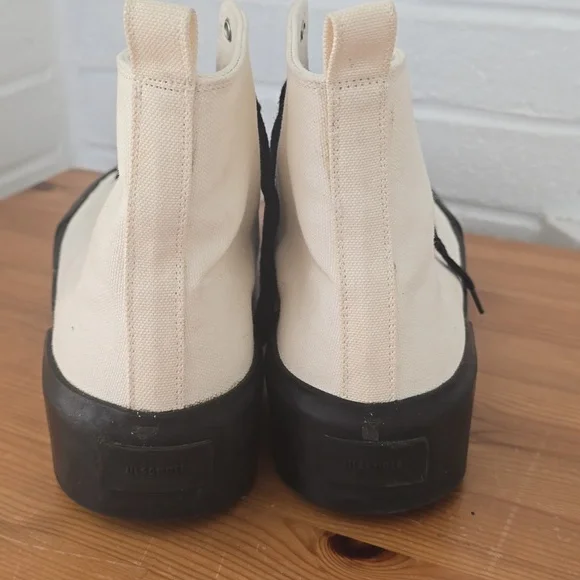 Jil Sander Canvas Lace-Up Boots Men Size 44 US 11